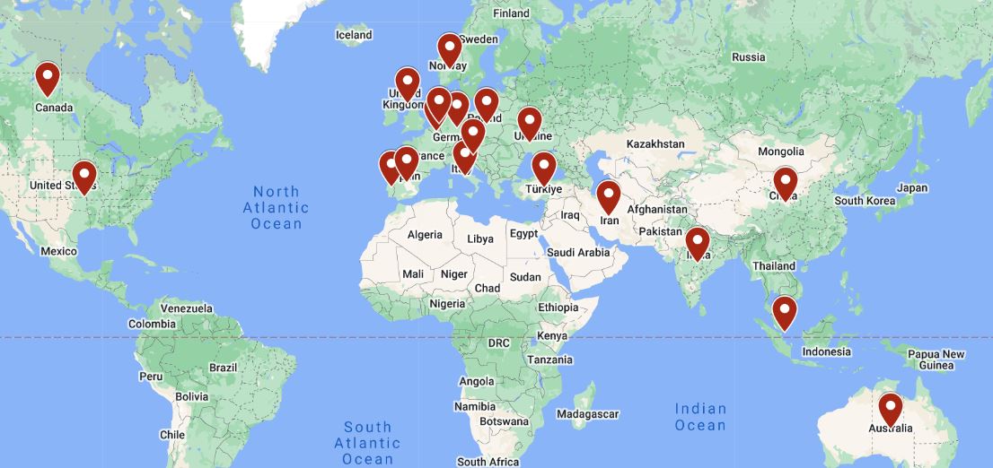 The geography of our editorial board